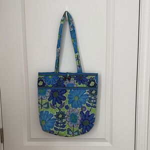 Vera Bradley Vibrant Blue and Green Tote